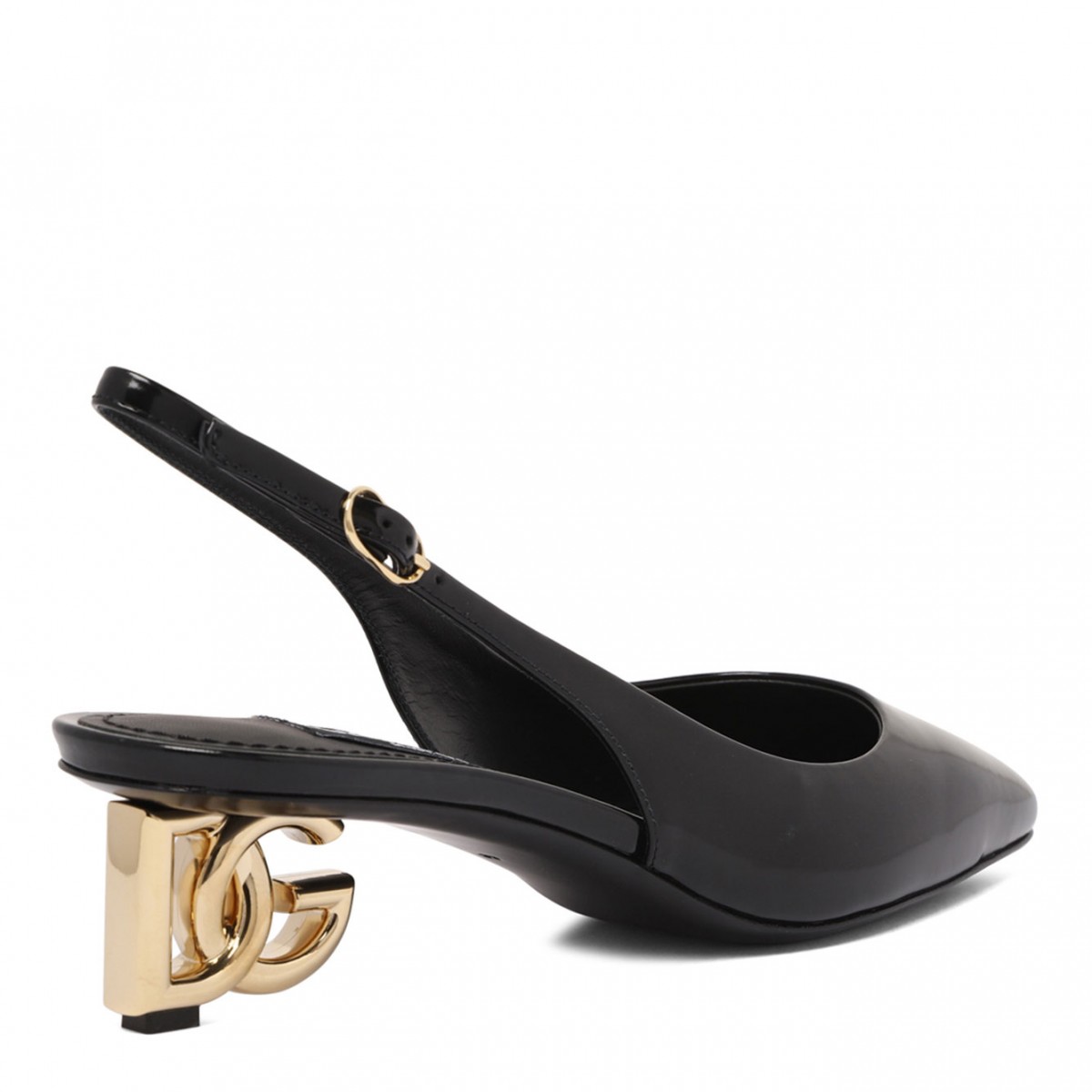 Black Logo Heel Pumps