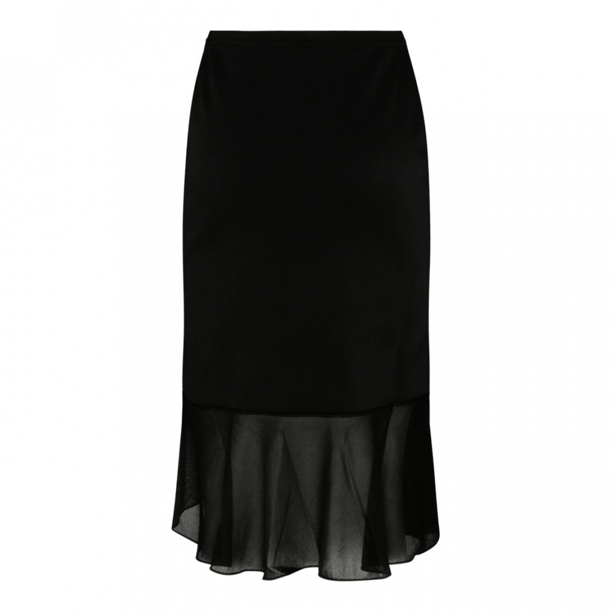 Midi Length Black Skirt