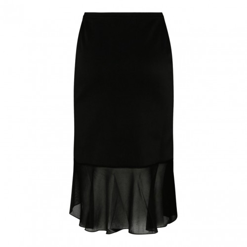 Midi Length Black Skirt