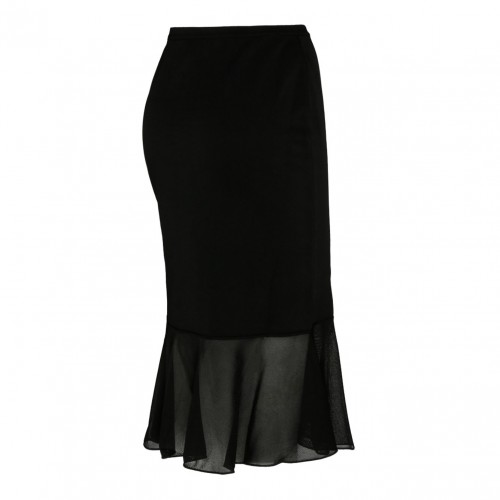 Midi Length Black Skirt