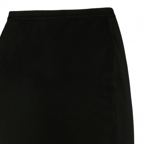 Midi Length Black Skirt