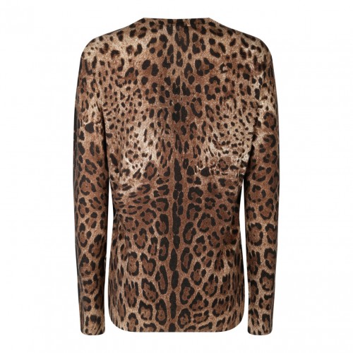 Animalier Brown Cashmere Sweater