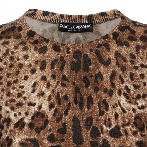 Animalier Brown Cashmere Sweater