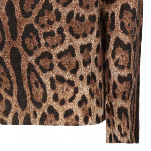 Animalier Brown Cashmere Sweater