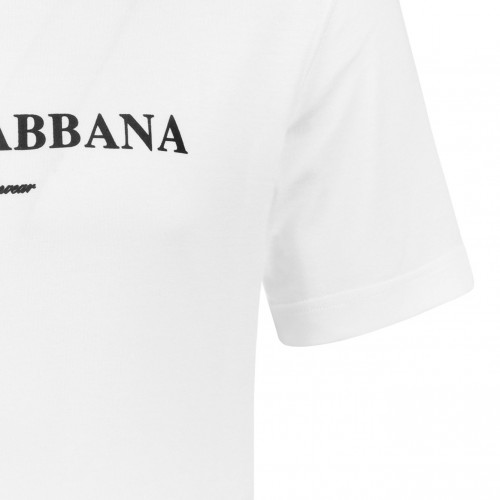 White Logo Print T-Shirt