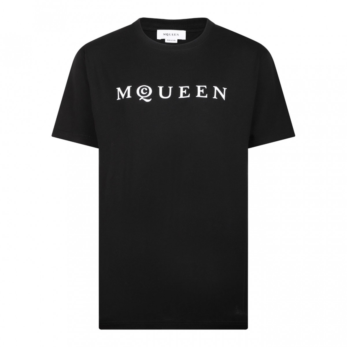 Black Flocked Logo T-Shirt