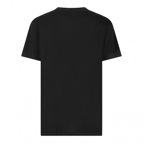 Black Flocked Logo T-Shirt