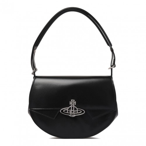 Black Orb Print Shoulder Bag