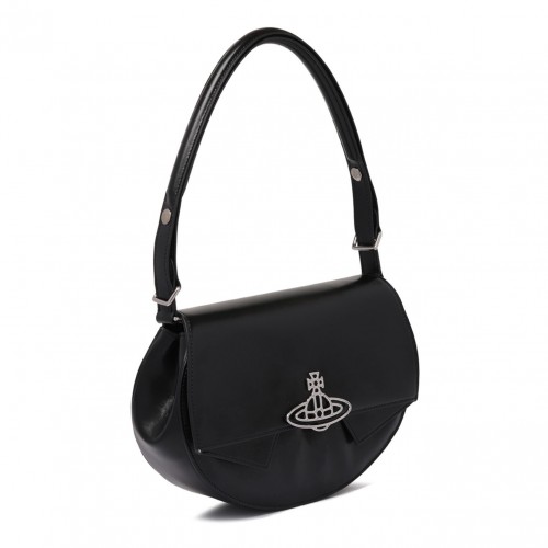 Black Orb Print Shoulder Bag
