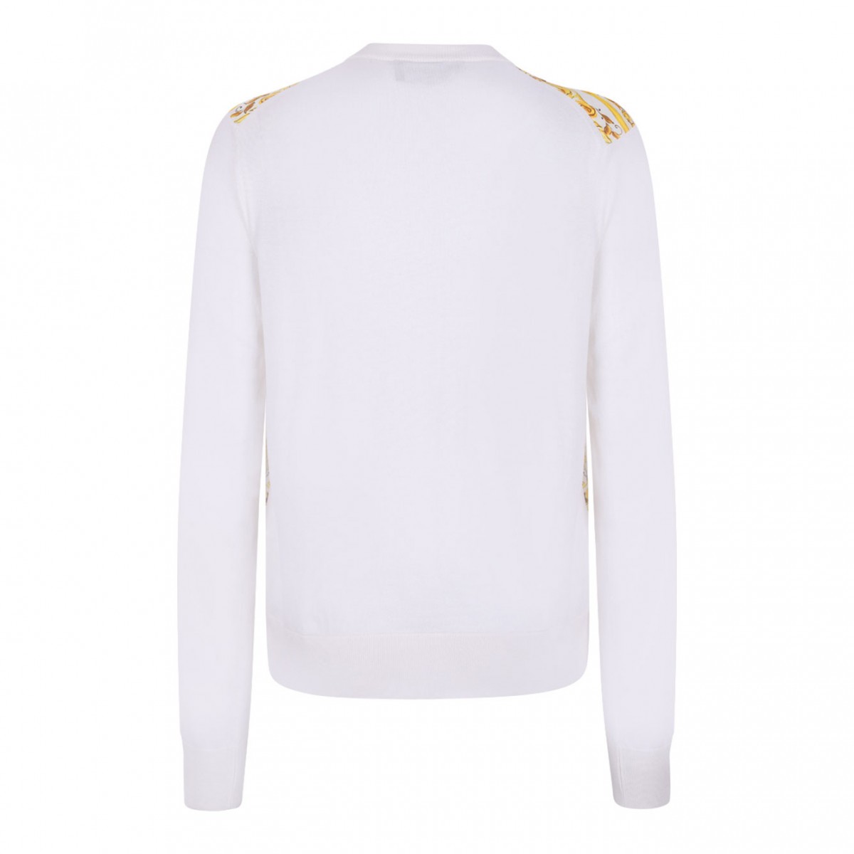 Yellow Silk Cardigan With Majolica Print