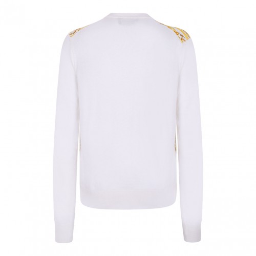 Yellow Silk Cardigan With Majolica Print