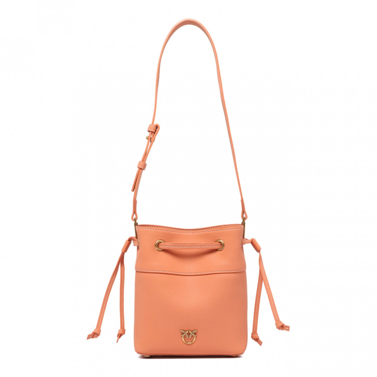 Orange Logo Plaque Bucket Bag