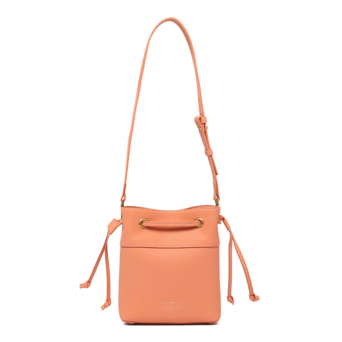 Orange Logo Plaque Bucket Bag