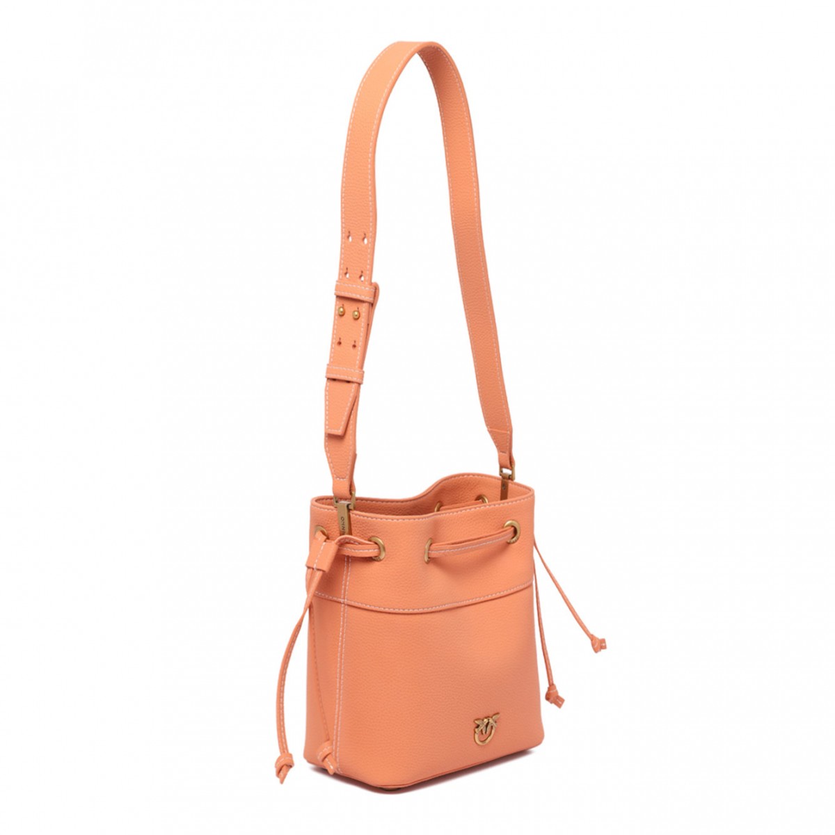 Orange Logo Plaque Bucket Bag