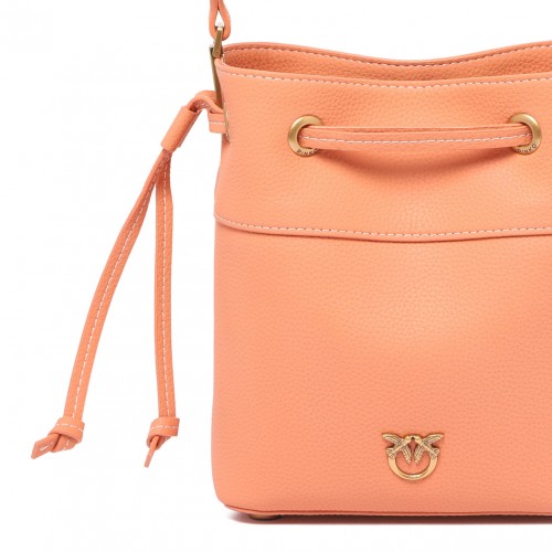 Orange Logo Plaque Bucket Bag