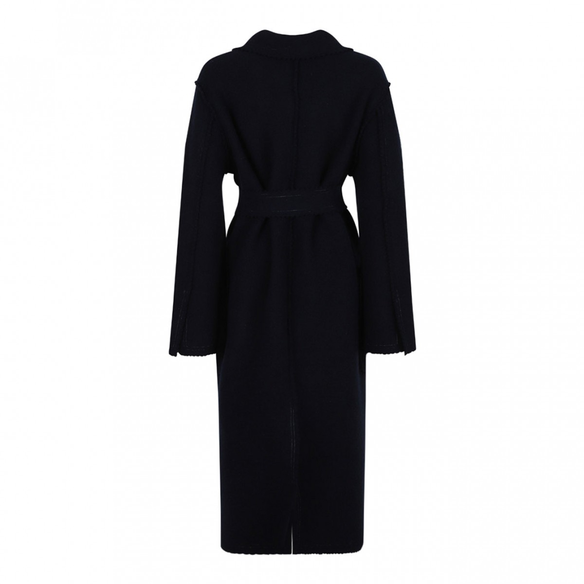 Navy Blue Knit Coat