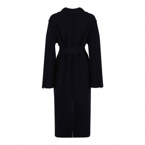 Navy Blue Knit Coat