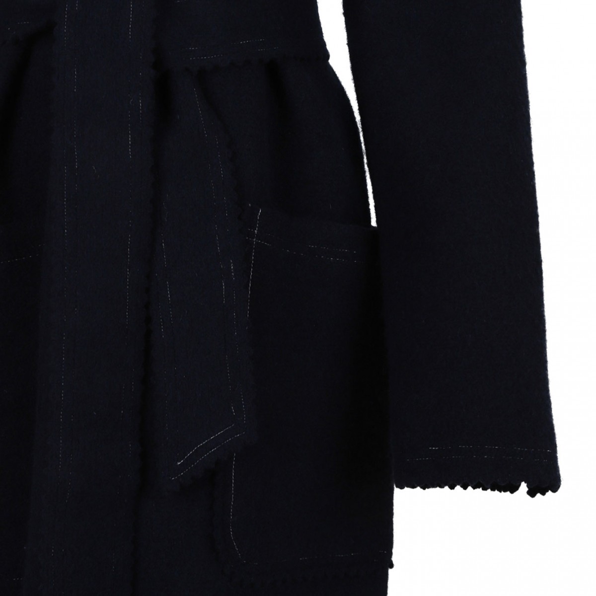 Navy Blue Knit Coat