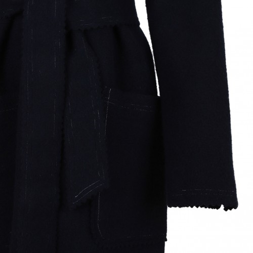 Navy Blue Knit Coat