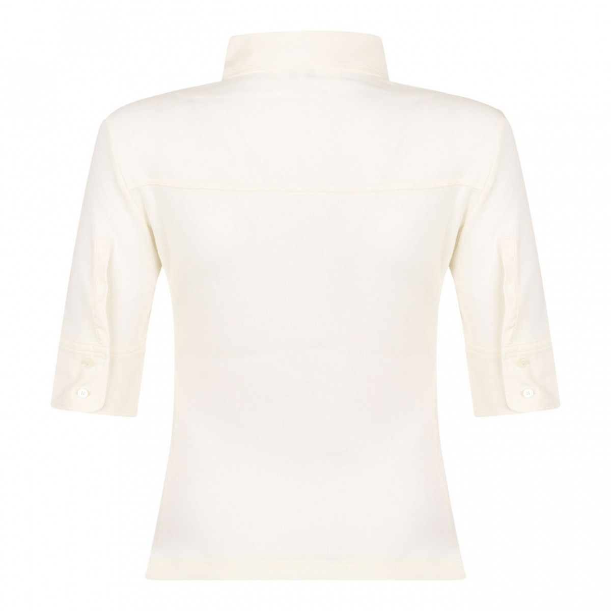 Milk White Polo Top