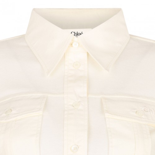 Milk White Polo Top