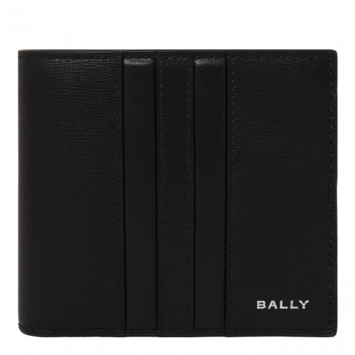 Black Logo Print Wallet