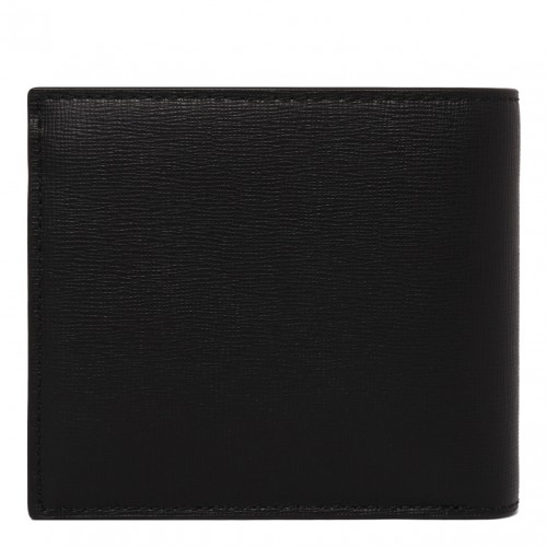 Black Logo Print Wallet