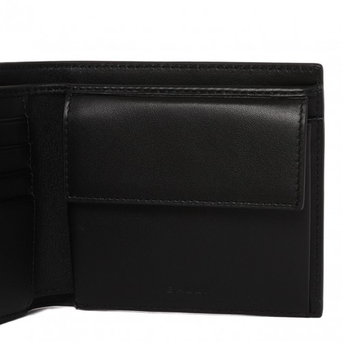 Black Logo Print Wallet