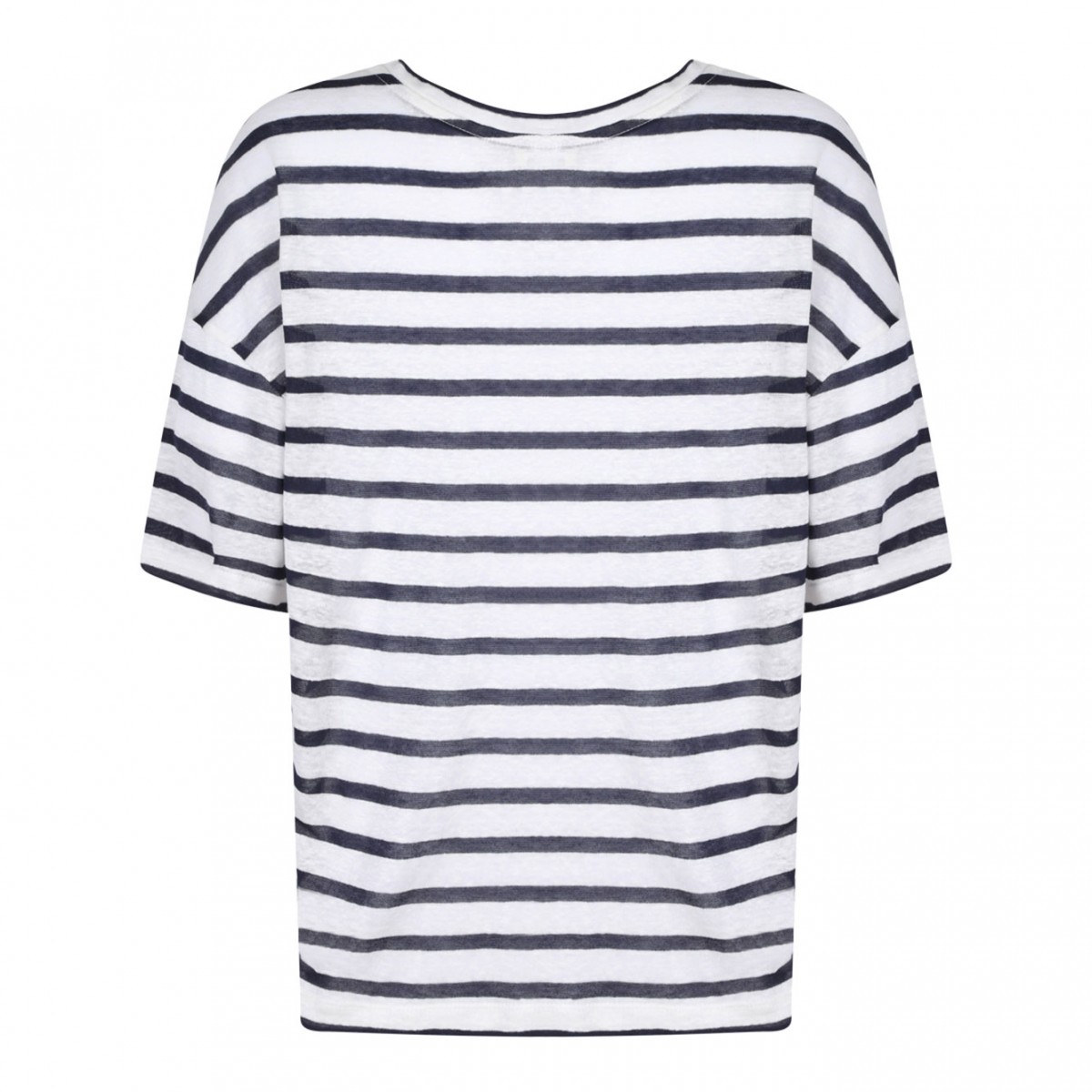 White and Blue Striped T-Shirt