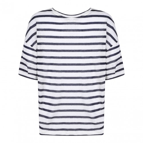White and Blue Striped T-Shirt