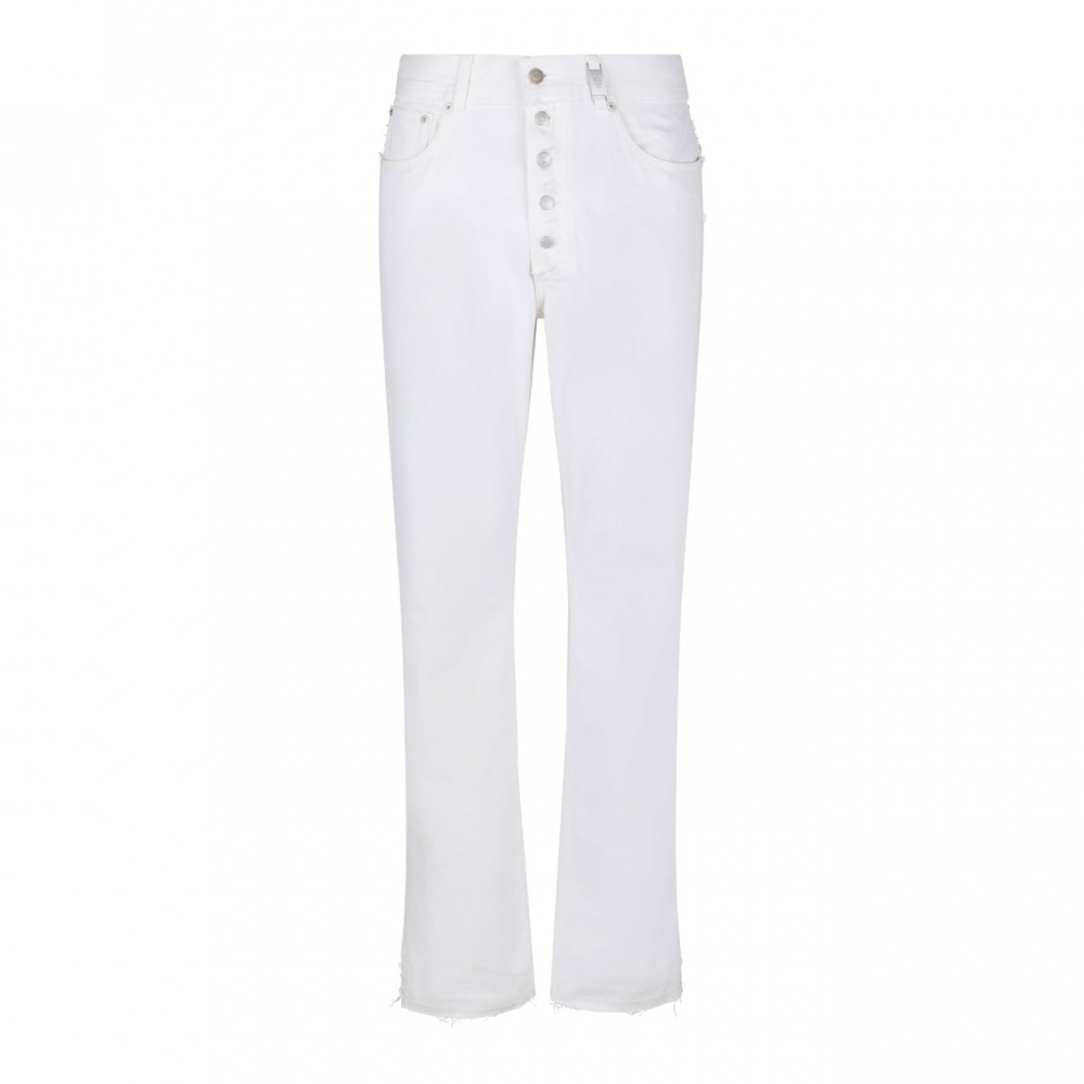 White Raw Cut Jeans