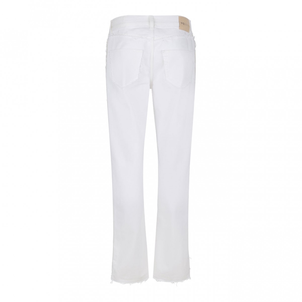 White Raw Cut Jeans