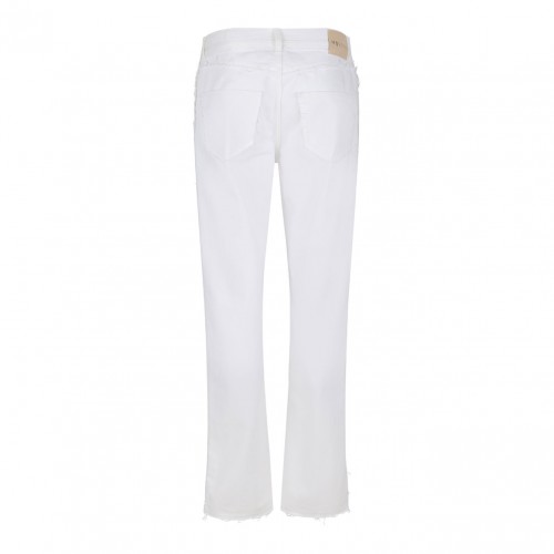 White Raw Cut Jeans