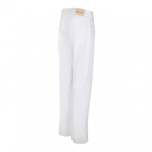White Raw Cut Jeans