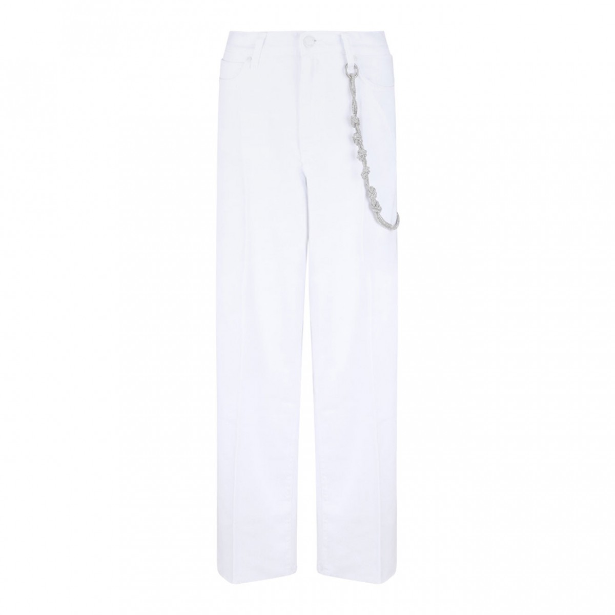 White Chain Detail Pants