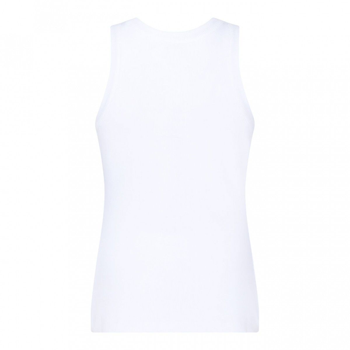 White Logo Plaque Tank Top