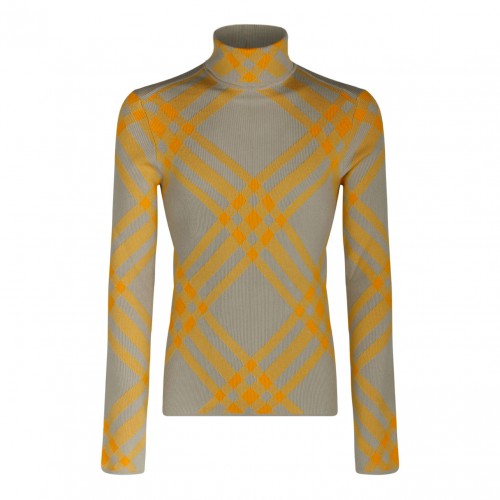 Checked Wool Blend Jumper