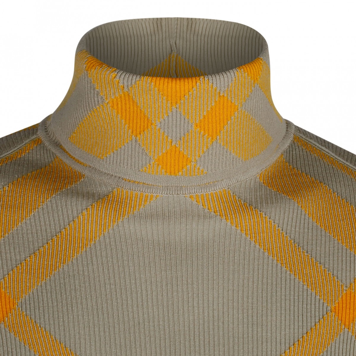 Checked Wool Blend Jumper