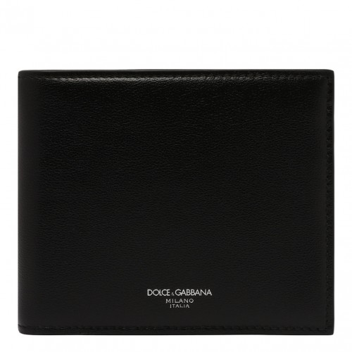 Black Logo Print Wallet