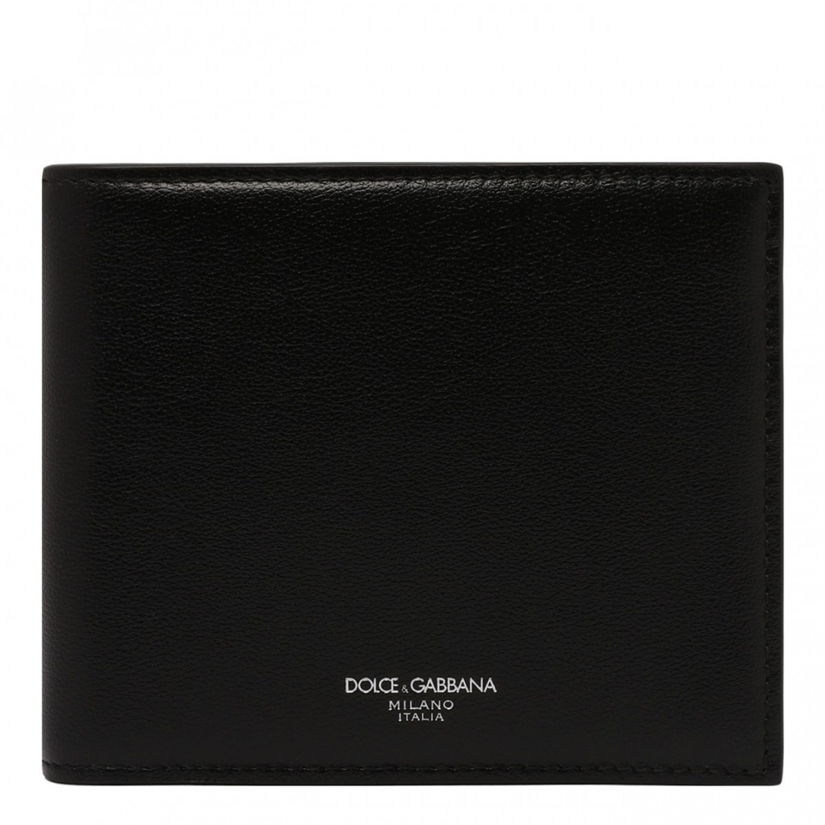 Black Logo Print Wallet