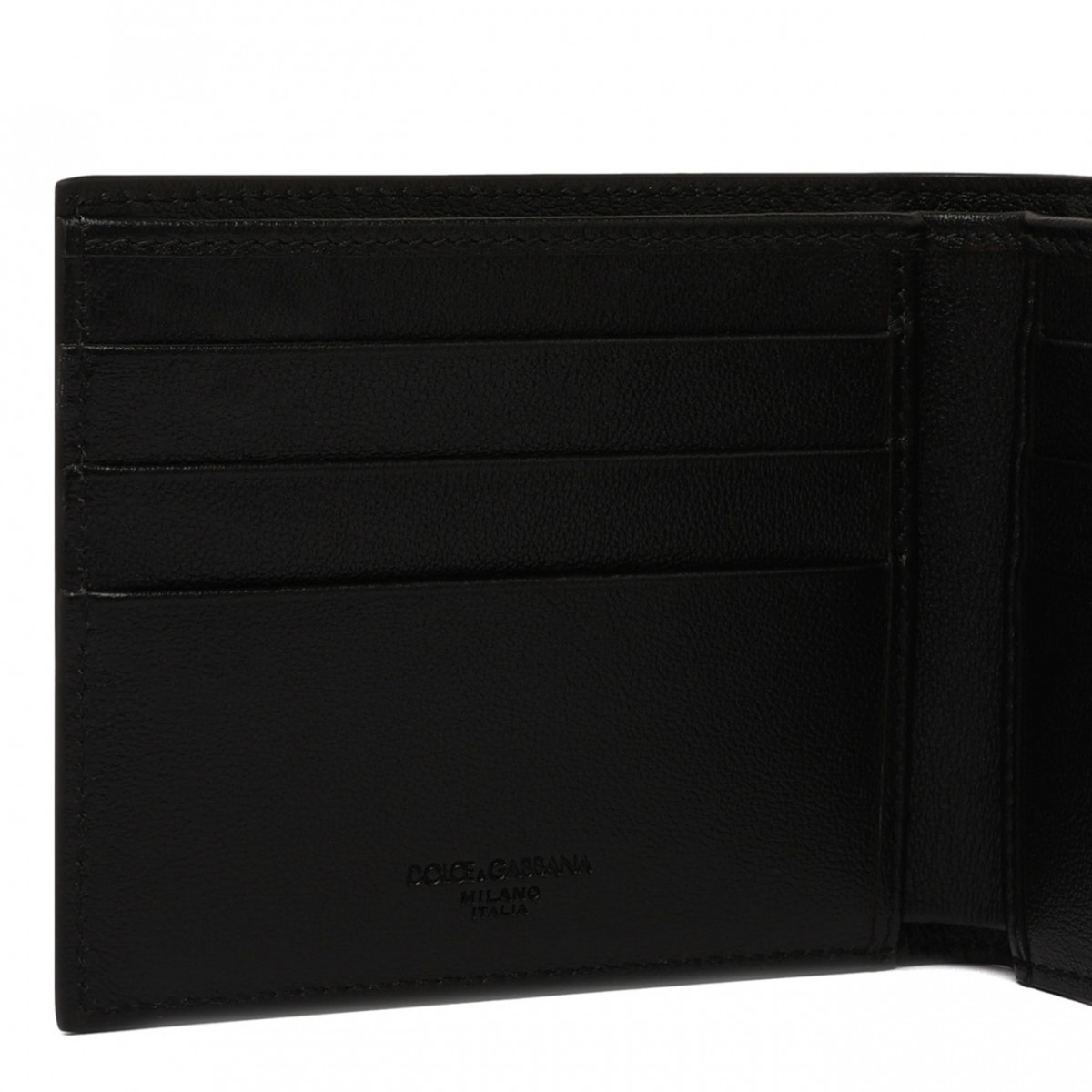 Black Logo Print Wallet