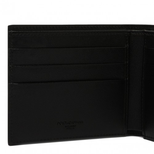 Black Logo Print Wallet