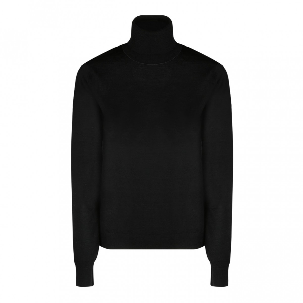 Black Wool Roll Neck Jumper