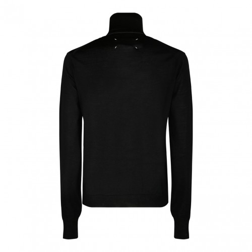 Black Wool Roll Neck Jumper 2