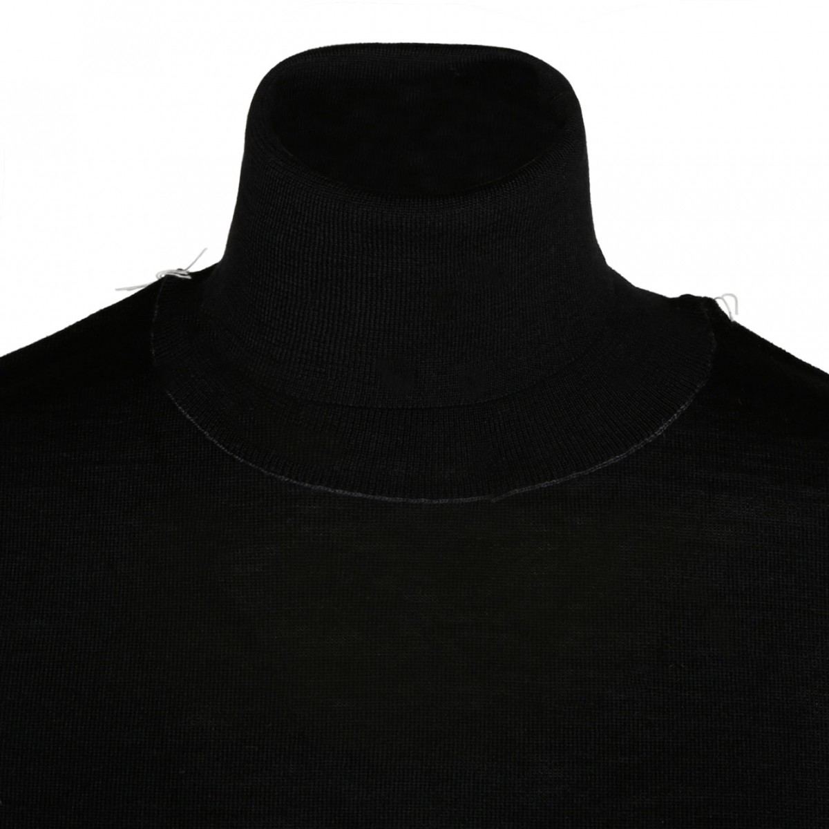 Black Wool Roll Neck Jumper
