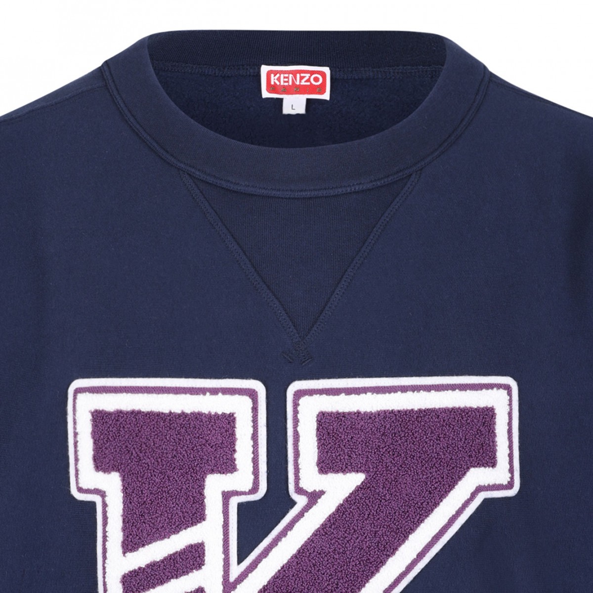 Midnight Blue Logo-Applique Sweatshirt