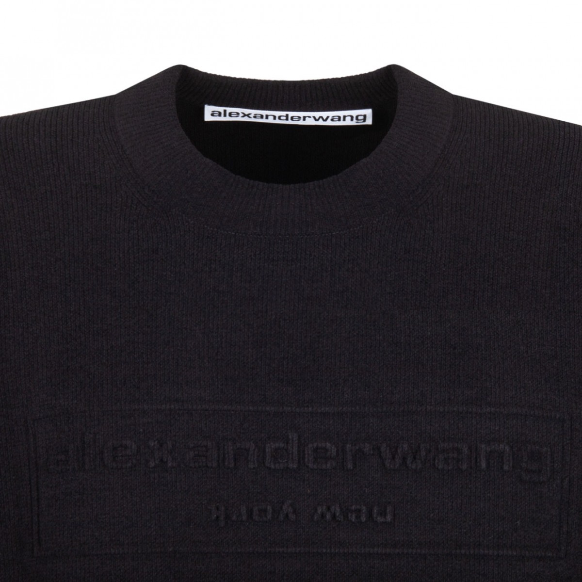 Black Logo Embossed Jumper