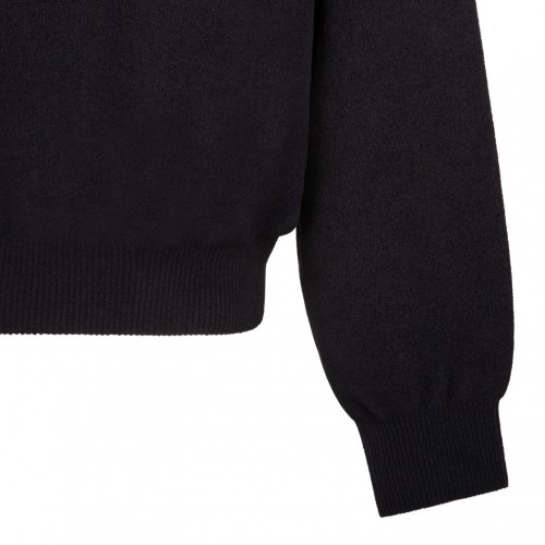 Black Logo Embossed Jumper