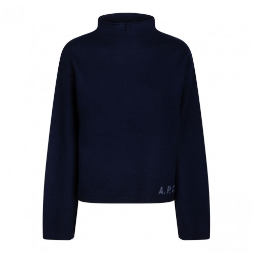 Navy Blue Wool Jumper