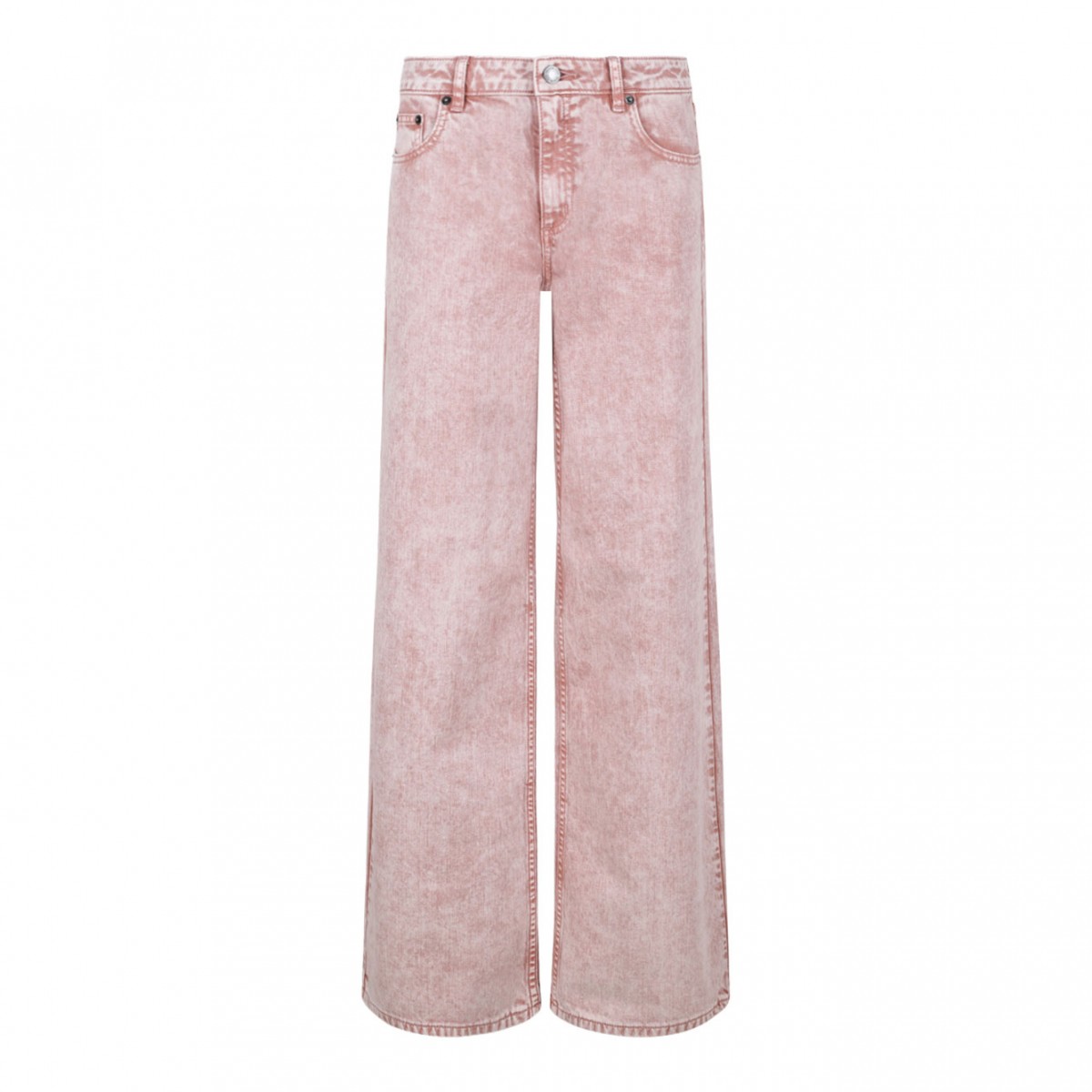 Pink Wide Leg Jeans